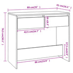 Console Table Grey Sonoma 89x41x76.5 cm Engineered Wood 813000