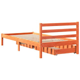 Bed Frame without Mattress Wax Brown 100x200 cm Solid Wood Pine 3301556