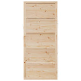 Barn Door Natural 100 x 2.5 x 208 cm Solid Pine Wood 870404