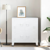 Storage Chest White Steel, plastic 75x40x80 cm Storage Chest 339626