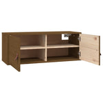 ZNTS Wall Cabinet Honey Brown 80x30x30 cm Solid Wood Pine 818381