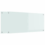 Kitchen Backsplash 2 pcs White 110 x 50 cm Tempered Glass 3415483