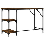 Desk Smoked Oak 120x50x75 cm Metal and Engineered Wood 845323