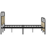 Metal Bed Frame without Mattress Sonoma Oak 140x200 cm 3318649