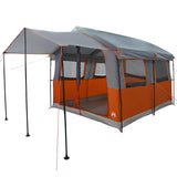 Family Tent 4-Person Grey and Orange 324 x 255 x 230 cm 42004085