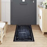 Kitchen Rug Black 180 x 60 cm Velvet 42013431