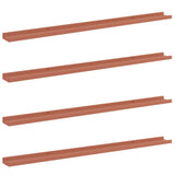 Wall Shelf with Shelf 4 pcs Red 115 x 9 x 3 cm Engineered Wood 42020010