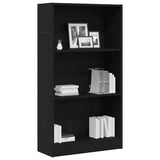 Bookcase Black Oak 60x24x109 cm Engineered Wood 862455