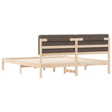 Bed Frame with Upholstered Headboard Taupe 180 x 200 cm 877892