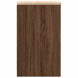 Garage Storage Cabinet Brown Oak 30x51x85 cm Solid Wood Pine 860559