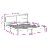Extra Long Bed Frame without Mattress White 180x220 cm Solid Wood 3309206