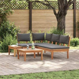 Garden Sofa Set 4 pcs Brown and Grey 3356865