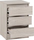 ZNTS Malvern 3 Drawer Bedside 100-103-093