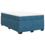Box Spring Bed with Mattress Dark Blue 120x200 cm Velvet 3285279