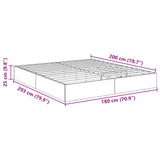 Ottoman Bed Frame Grey Sonoma 203 x 180 x 25 cm Engineered Wood 3409210