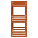 Triple Bunk Bed without Mattress Wax Brown 90x190 cm Single Solid Wood Pine 3284259