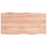 Table Top Light Brown 100x50xcm Treated Solid Wood Live Edge 363951