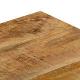 Coffee Table 100x50x35 cm Solid Mango Wood and Steel 247337