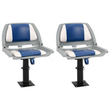 4 Piece Foldable Boat Seat Set Blue and White 48x51x41 cm 3284283