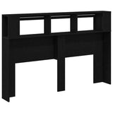LED Headboard Black Oak 160 x 18.5 x 103.5 cm Engineered Wood 862213