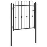 Fence Gate HORST 100 x 100 cm Metal Black Lockable 42034044