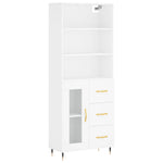 Highboard White 69.5x34x180 cm Engineered Wood 3189485