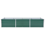 44843 Garden Raised Bed Galvanised Steel 240x80x45 cm Green