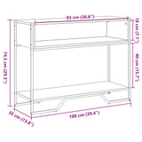 Console Table Black 100x35x74.5 cm Engineered Wood 848529