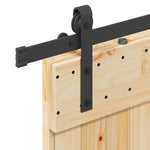 Sliding Door with Hardware Set 70x210 cm Solid Wood Pine 3332658