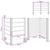 Garbage Bin Fence Grey 85 x 85 x 115 cm Aluminium and WPC 42039184