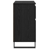 Sideboard Black Oak 60 x 35 x 70 cm Engineered Wood and Iron 881743