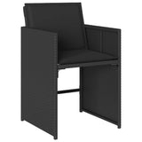 Garden Dining Set Black PE rattan Large Foldable 3211243