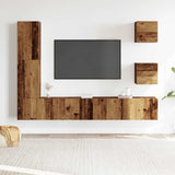 5 Piece TV Cabinet Set Wall-mounted Old Wood Engineered Wood 3329201