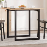 Dining Table O-Frame 80x80x75 cm Solid Wood Pine and Steel 3282673