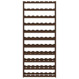 Wine Rack for 77 Bottles Brown Solid Wood Pine 373394
