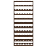 Wine Rack for 77 Bottles Brown Solid Wood Pine 373394