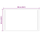 LED Bathroom Mirror Transparent 60 x 10 cm Tempered Glass 42045786