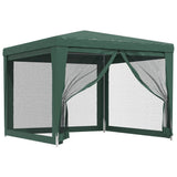 Party Tent with 4 Mesh Sidewalls Green 3x3 m HDPE 319228