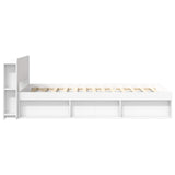 Bed Frame with Storage White 80 x 200 cm Engineered Wood 3433326