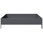 ZNTS Garden Raised Bed Anthracite 100x100x26 cm Steel 851019