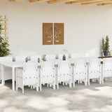 Garden Dining Set 13 pcs White Polt rattan 3378782
