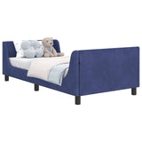 Children's Bed Frame with Headboard Police Blue 90 x 200 cm 42010893