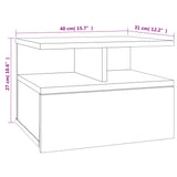 Floating Nightstands 2 pcs Sonoma Oak 40x31x27cm Engineered Wood 800412