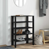 Shoe Rack Black 61x32x87.5 cm Engineered Wood 859852