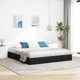 Storage Bed with Headboard Black 180 x 200 cm Fabric 3370051