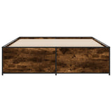 Bed Frame without Mattress Smoked Oak 150x200 cm King Size 3279884