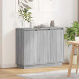 LED Sideboard Grey Sonoma 90 x 32 x 75 cm Engineered Wood 869679