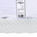 Mattress Topper White and Green 80 x 200 x 6 cm Jaquard Fabric 4106166