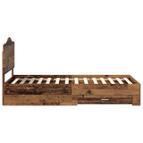 Bed Frame with Headboard Old Wood 90 x 200 cm Engineered Wood 3413655