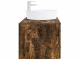 Bathroom Furniture Set 2 pcs Smoked Oak Engineered Wood 3403988